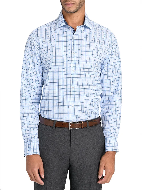 Smart Pants Plaid Performance Dress Shirt