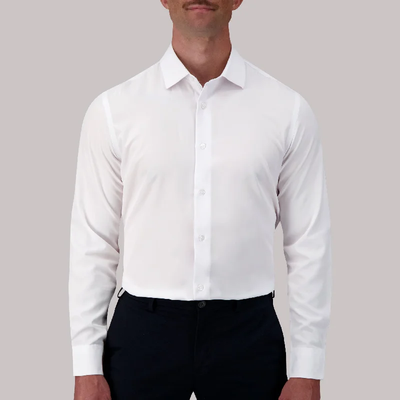 Outdoor Gear Long Sleeve 4-Way Stretch Dress Shirt in White