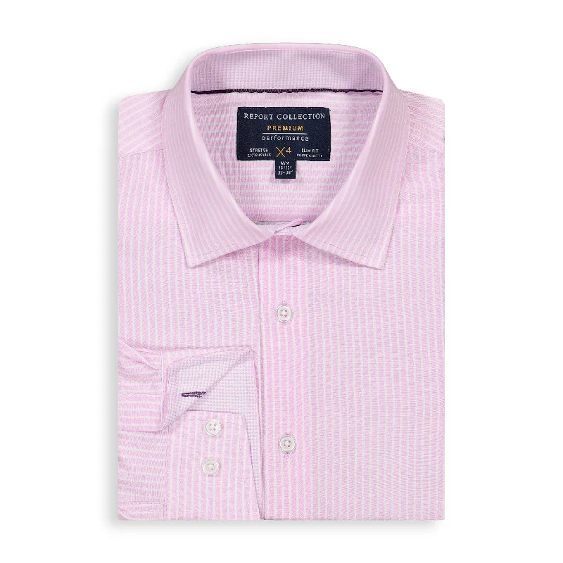 Layered Outfits Lavender Stripe Performance Shirt