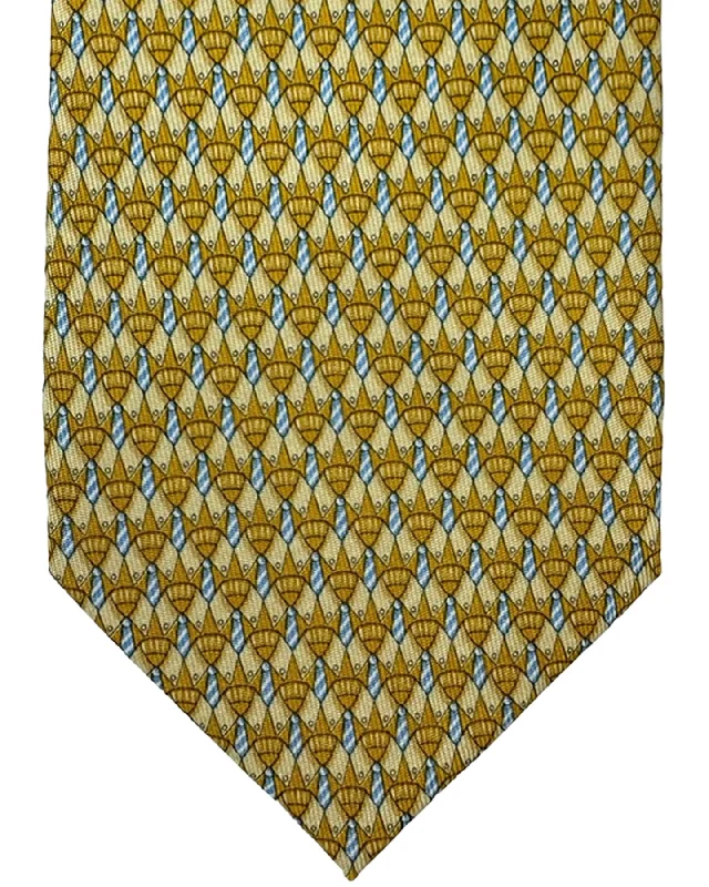 Chic Styles Salvatore Ferragamo Silk Tie Yellow Dress Shirt & Necktie Design