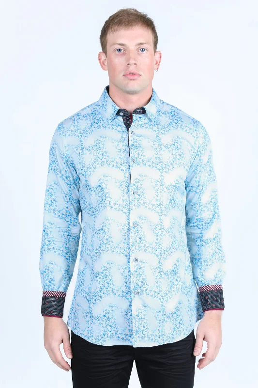 Active Styles Satin Cotton/Spandex Long Sleeve Shirt