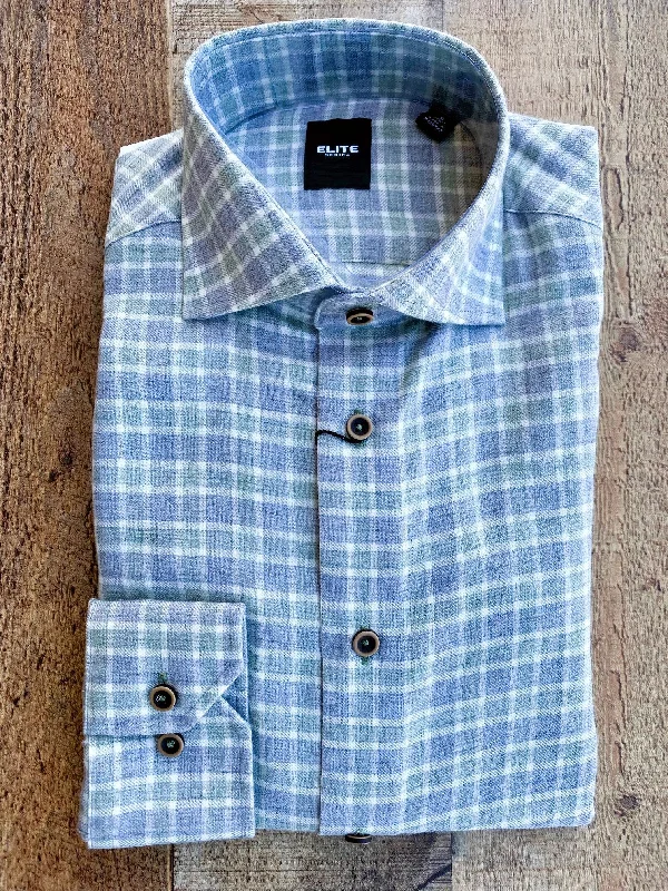 Chic Styles Serica Elite Flannel Dress Shirt