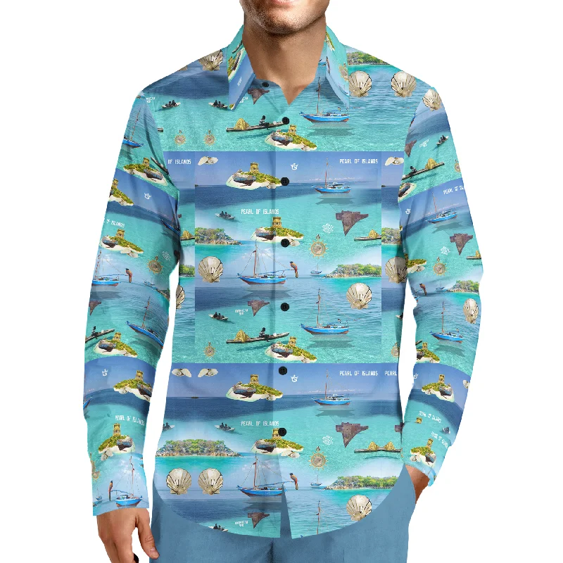 Bold Designs TMMG LUXURY PEARL OF ISLANDS DRESS SHIRT