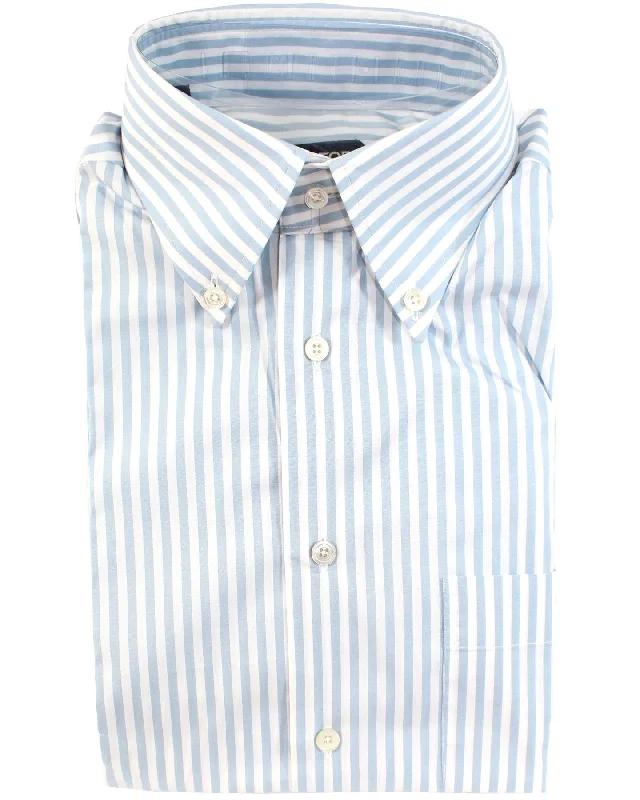 Classic Fits Tom Ford Button-Down Shirt Powder Blue White Stripes Modern Fit 39 - 15 1/2 SALE Classic Fits Tom Ford Button-Down Shirt Powder Blue White Stripes Modern Fit 39 - 15 1/2 SALE