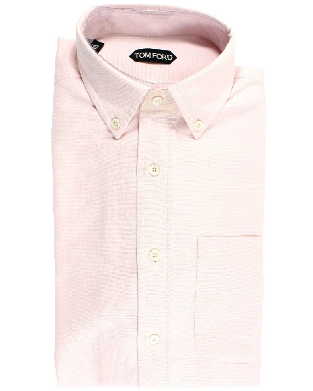 Trendy Sweaters Tom Ford Button-Down Sport Shirt Pink Solid 39 - 15 1/2 SALE