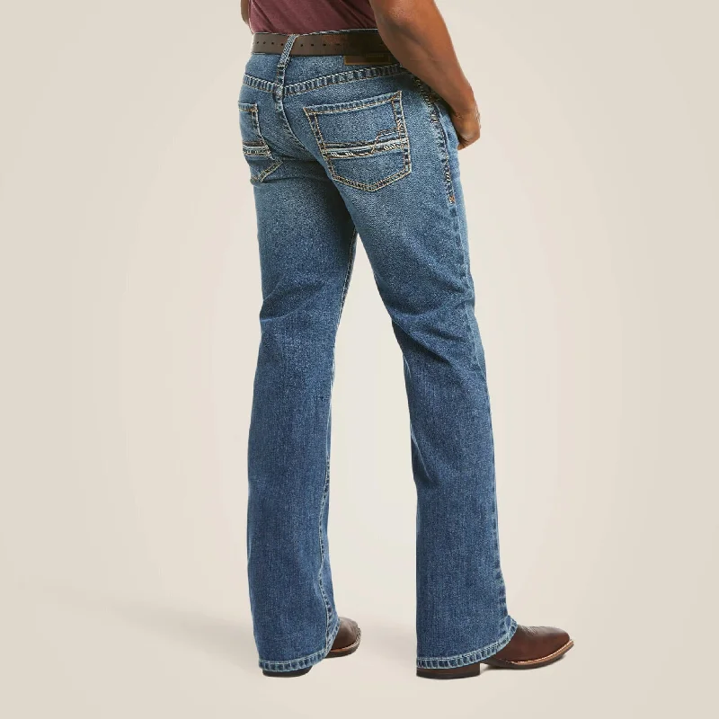 Designer Casuals Ariat Men's M5 Slim Stretch Stillwell Stackable Straight Leg Jeans in Fargo