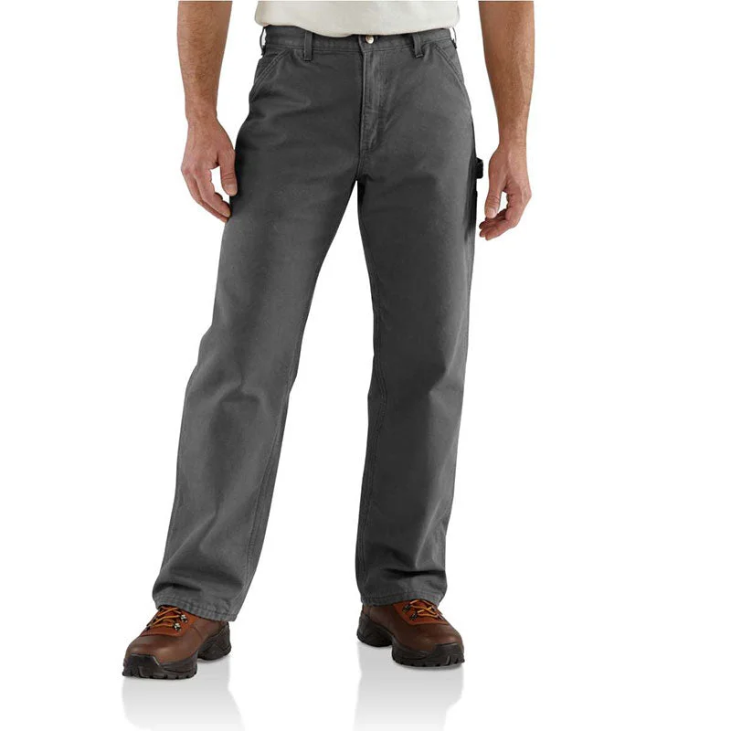 Travel Wardrobe B111 - Carhartt Men's  Loose Fit Washed Duck Flannel Lined Work Pant