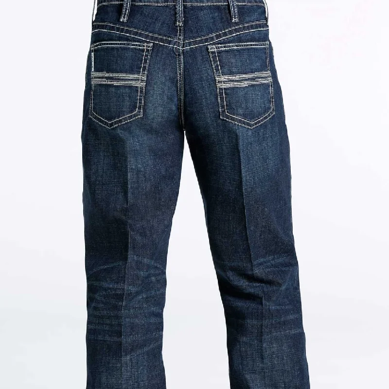 Classic Fits Cinch Men's White Label Relaxed Straight Jean in Dark Stonewash