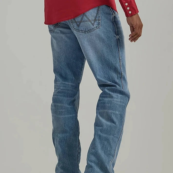 Layered Outfits Wrangler Retro Men's Relaxed Bootcut Jean in Arlyn