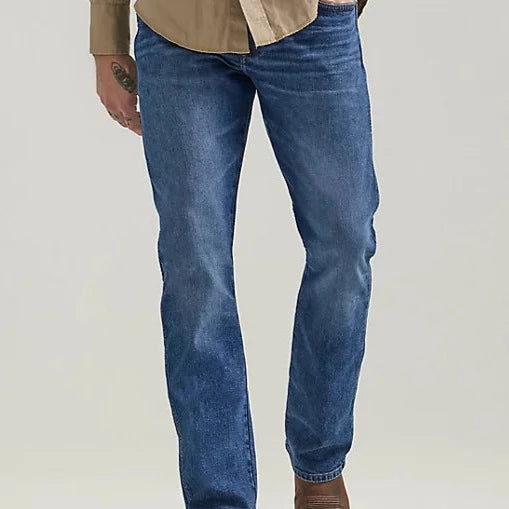 Chic Styles Wrangler Retro Men's Green Jean Slim Boot- Fascinator