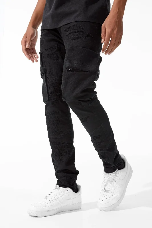Designer Casuals Ross - Heavy Hitter Cargo Denim (Black)