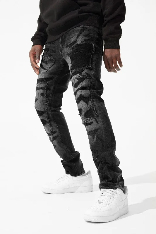 Vintage Style Sean - Reconstructed Denim (Black Shadow)