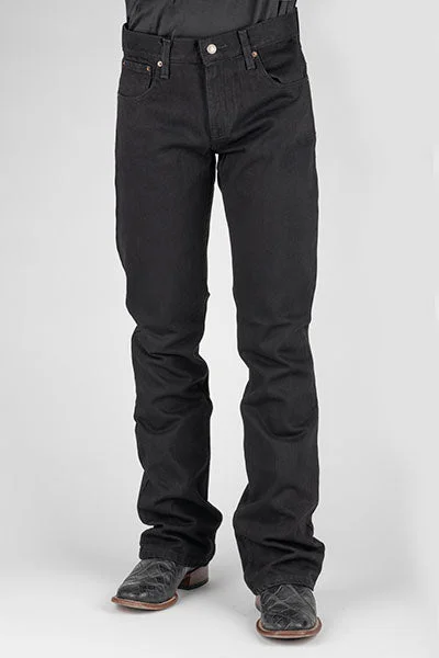 Lightweight Tops Stetson Men's Slim Fit Black Bootcut Jean