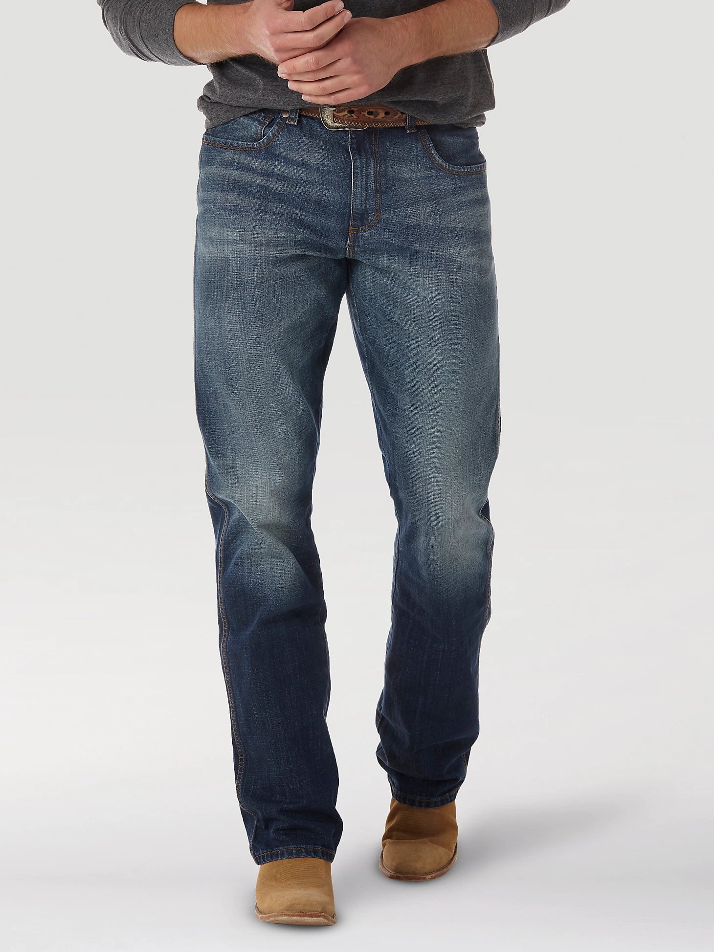Vintage Style Wrangler Men's Retro Relaxed Fit Boot Cut Jeans