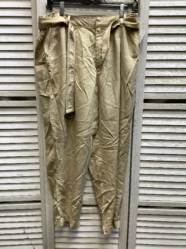 Fashionable Wear Beige Pants Wide Leg Loft, Size L