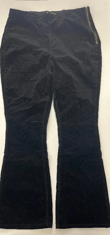Casual Wear Black Pants Corduroy Suzanne Betro, Size 16