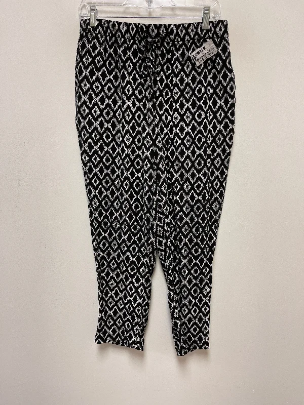 Stylish Casuals Black & White Pants Other Tahari By Arthur Levine, Size 8