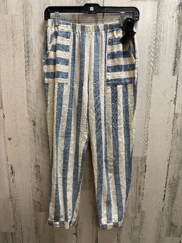 Layered Styles Blue Pants Linen Final Touch, Size 4