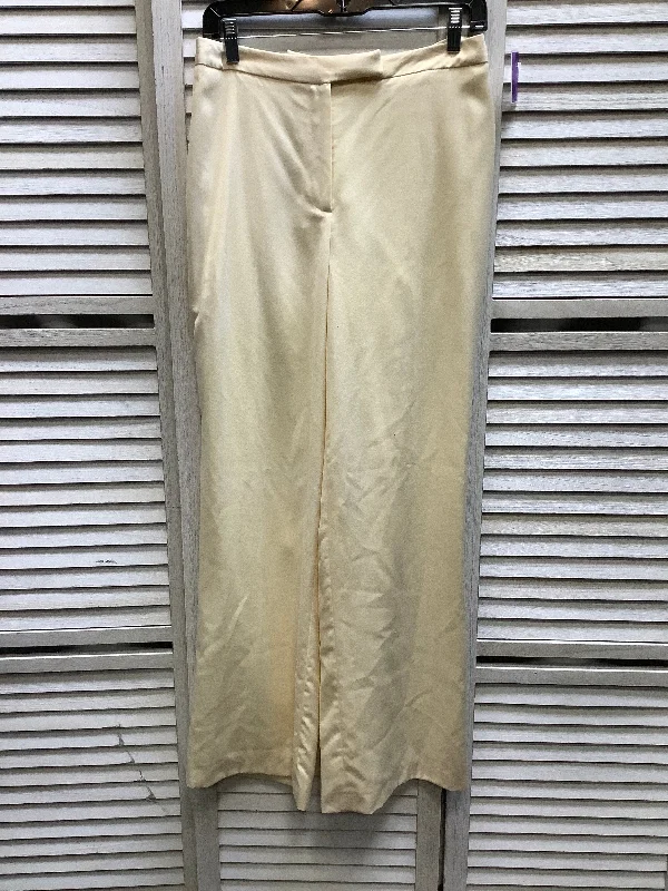 Trendy Apparel Cream Pants Wide Leg Casual Corner, Size 8