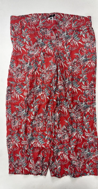 Trendy Sweaters Floral Pants Palazzo Loft O, Size 16