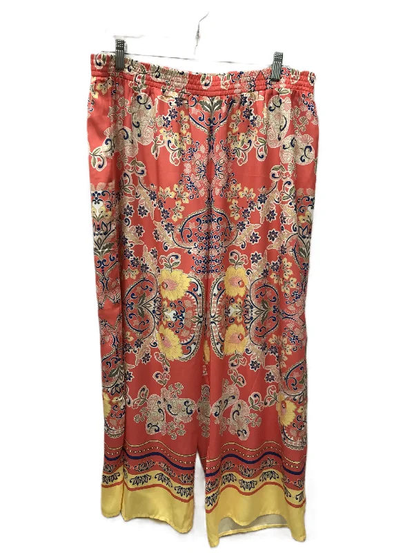 Summer Wear Orange Pants Dress By Jm Collections, Size: 12