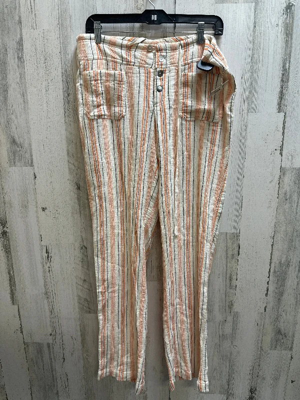 Cool Bottoms Orange Pants Linen Sundance, Size S