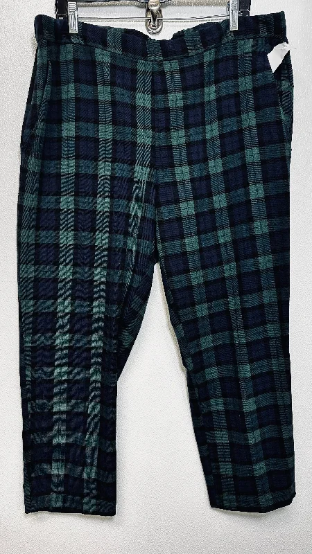 Relaxed Looks Plaid Pants Ankle Old Navy O, Size 16