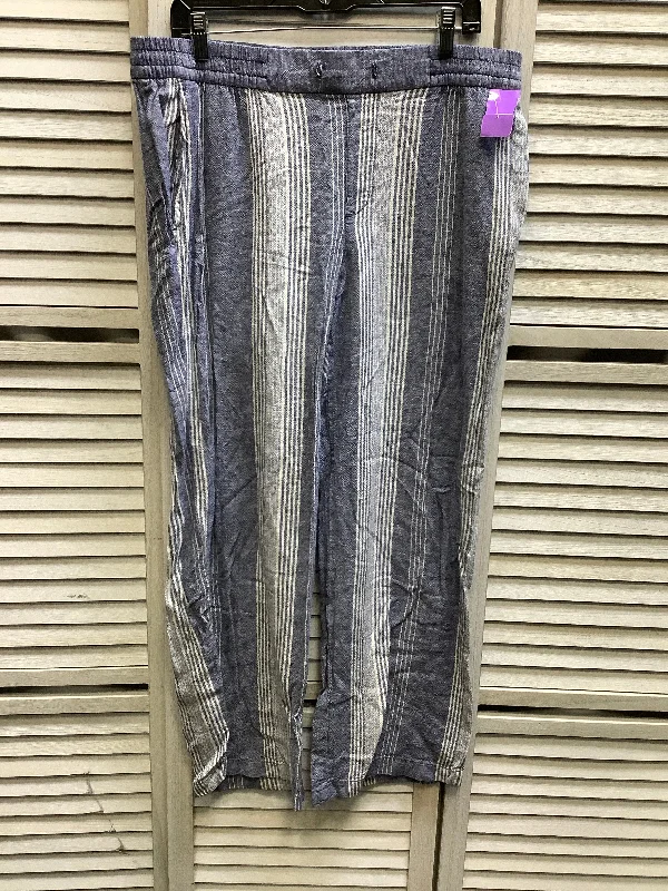 Classic Apparel Striped Pattern Pants Linen Old Navy, Size L
