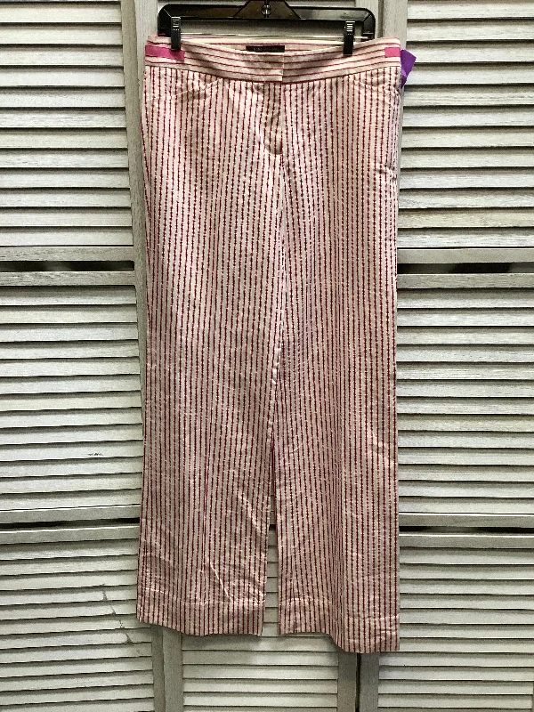 Trendy Tees Striped Pattern Pants Wide Leg Bcbgmaxazria, Size 8