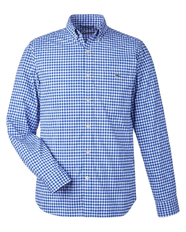 Relaxed Looks Vineyard Vines - Men's On-The-Go Nylon Gingham Shirt