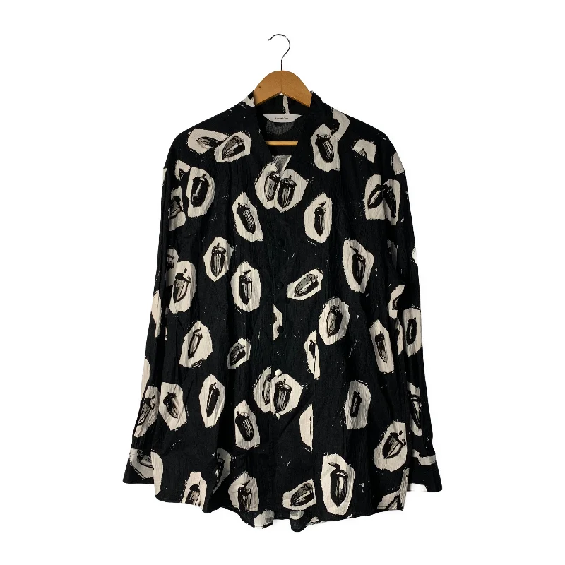 Casual Button-ups Sasquatchfabrix./LS Shirt/L/Black/Cotton/All Over Print/22SS-SY9-003