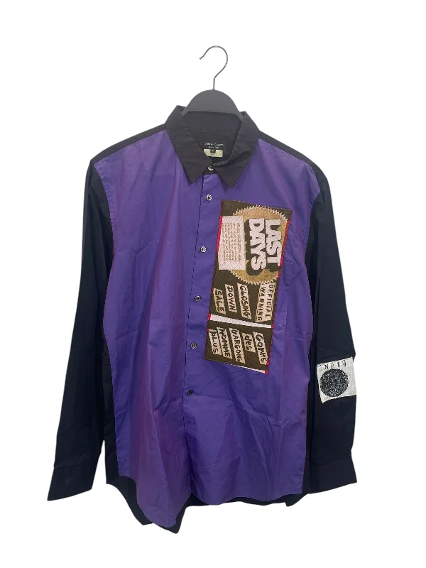 Classic Apparel COMME des GARCONS HOMME PLUS/LS Shirt/M/Cotton/BLK/Graphic/PB-B024