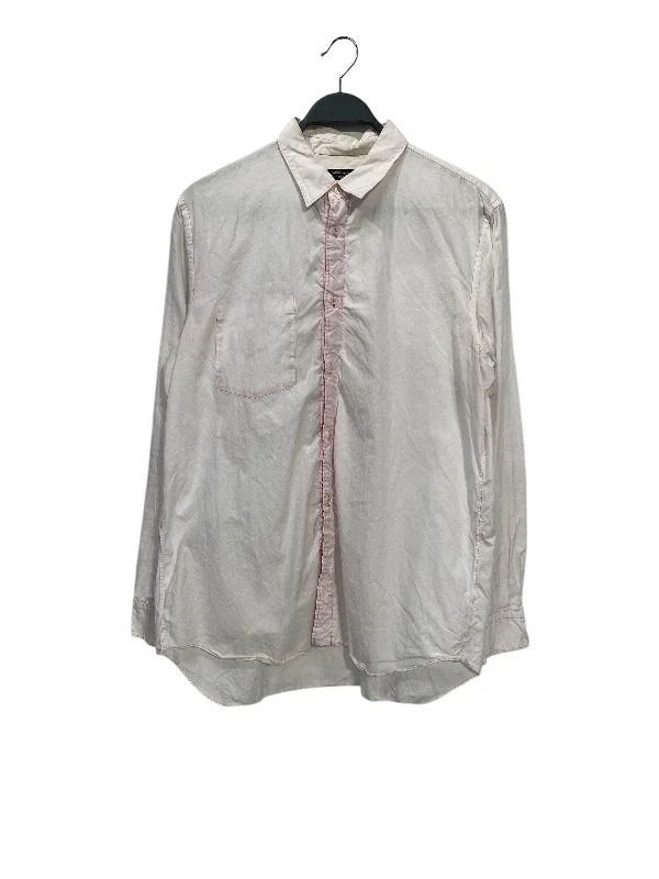 Minimal Apparel COMME des GARCONS/LS Shirt/Cotton/WHT/HAS PINK WHERE BUTTON ARE