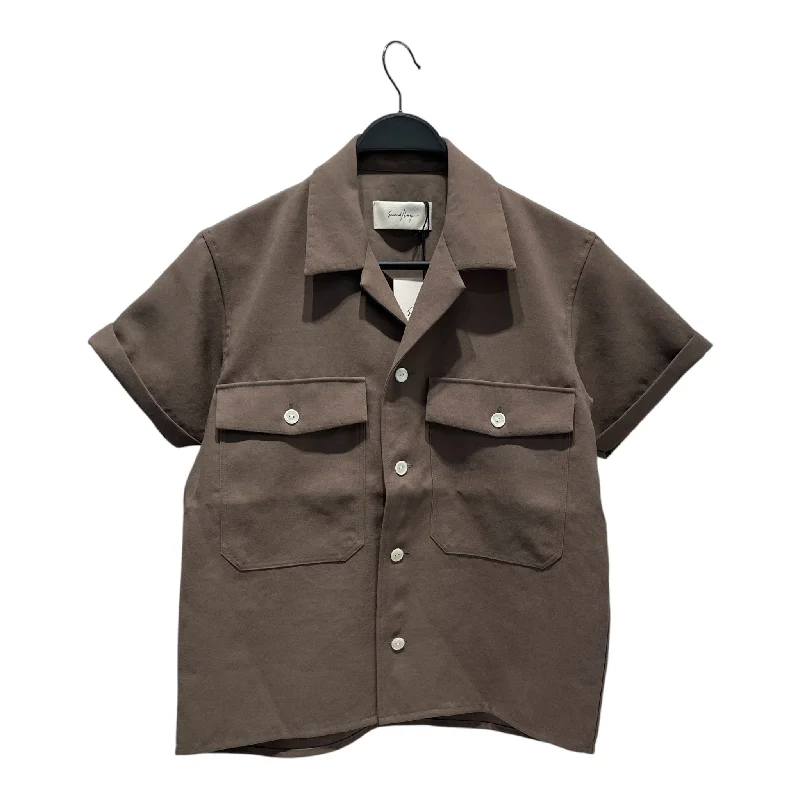 Relaxed Fit Clothing Second/Layer/SS Shirt/S/Polyester/GRN/CROPPED SLEEVES