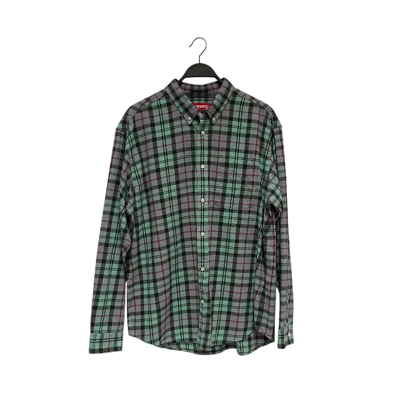 Denim Looks Supreme/Flannel Shirt/L/Cotton/BLU/Plaid/