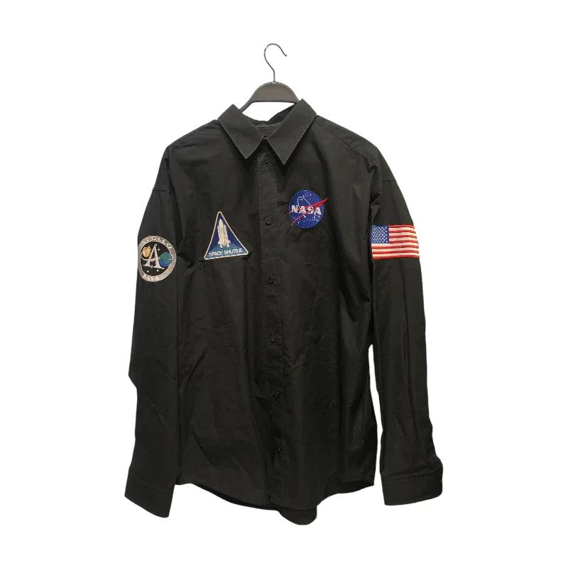 Streetwear Clothing BALENCIAGA/LS Shirt/38/Cotton/BLK/NASA