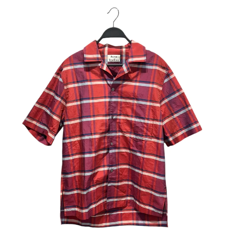 Casual Trousers Acne Studios/SS Shirt/46/Cotton/RED/Plaid/