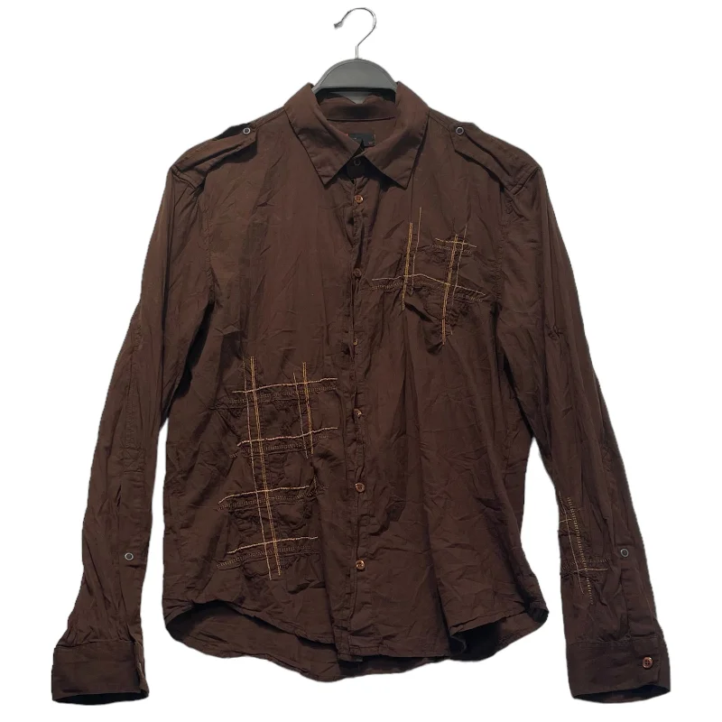 Vintage Style DIESEL/LS Shirt/M/Cotton/BRW/