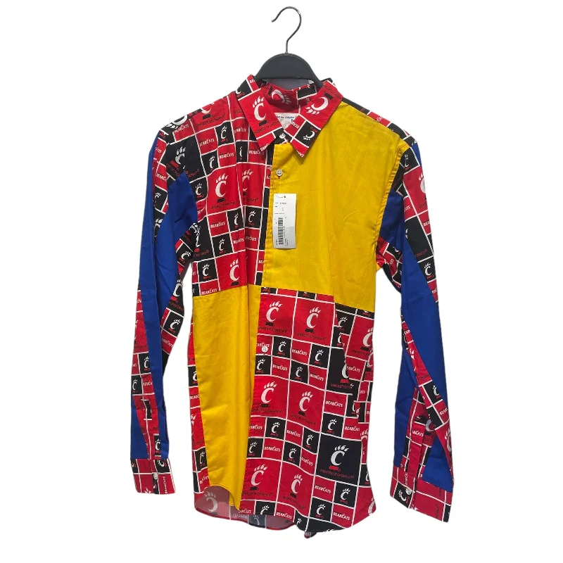 Streetwear Clothing COMME des GARCONS SHIRT BOYS/LS Shirt/L/Cotton/RED/All Over Print/YELLOW SQUARES