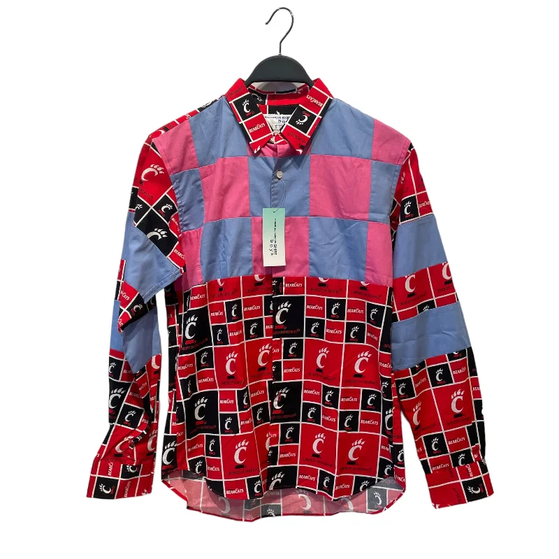 Summer Wear COMME des GARCONS SHIRT BOYS/LS Shirt/S/Cotton/MLT/All Over Print/PINK/BLUE SQUARES