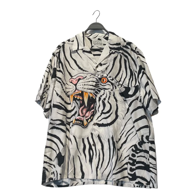 Urban Fashion GUILTY PARTIES/SS Shirt/XXL/Rayon/WHT/Open Coller/All Over Print/WHITE TIGER