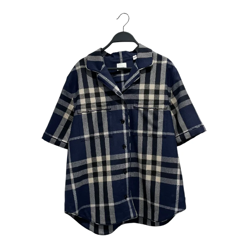 Lightweight Tops BURBERRY LONDON/Polo Shirt/10/Wool/NVY/Plaid/8060172