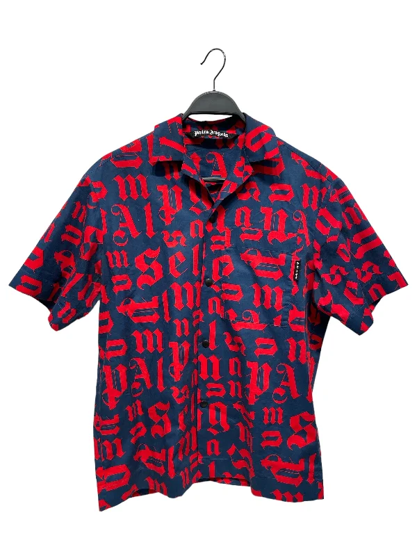 Smart Casual Palm Angels/SS Shirt/42/Cotton/BLU/All Over Print/Bowling Shirt