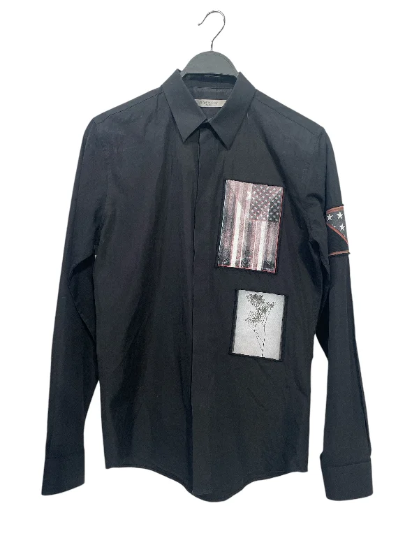 Sporty Designs GIVENCHY/LS Shirt/38/Cotton/BLK/WHT EXPOSED/RAW SEAM L/S