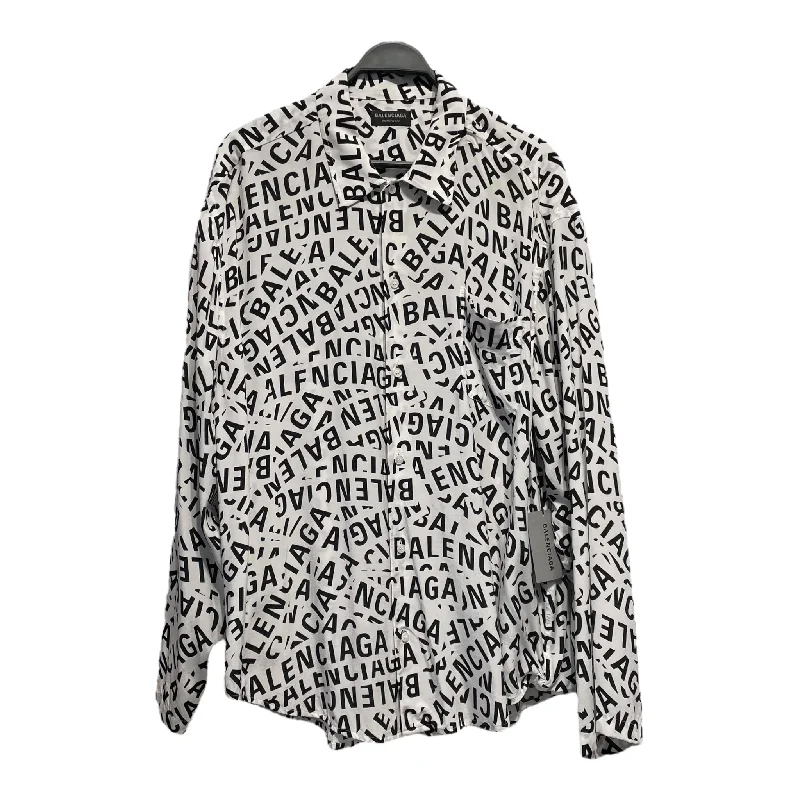 All-Season Wear BALENCIAGA/LS Shirt/38/Cotton/WHT/Monogram/