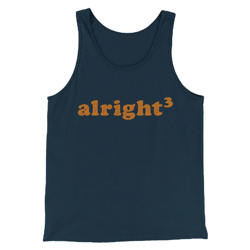 Comfortable Fits Alright Cubed Funny Movie Men/Unisex Tank Top