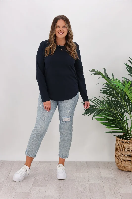 Urban Jackets AS Colour Curve Long Sleeve Tee Navy