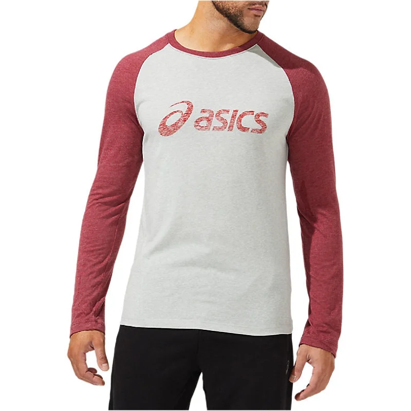 Casual Styles ASICS Mens LockUp Graphic T-Shirt, Grey, Small