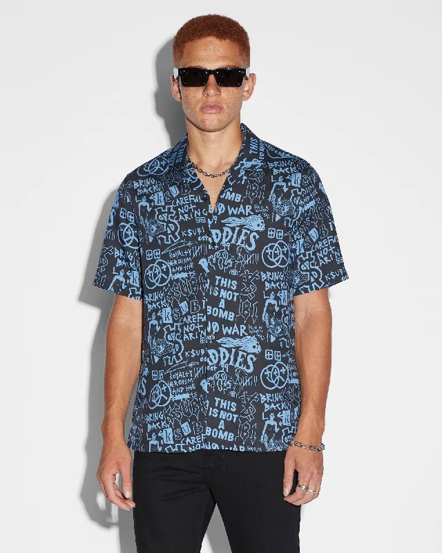 Urban Jackets BADDIES RESORT SS SHIRT BLUE