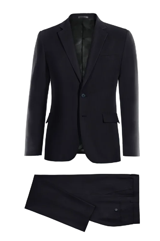 Casual Footwear Blue Slim Fit Pinstripe 2 Piece 2 Button Suit